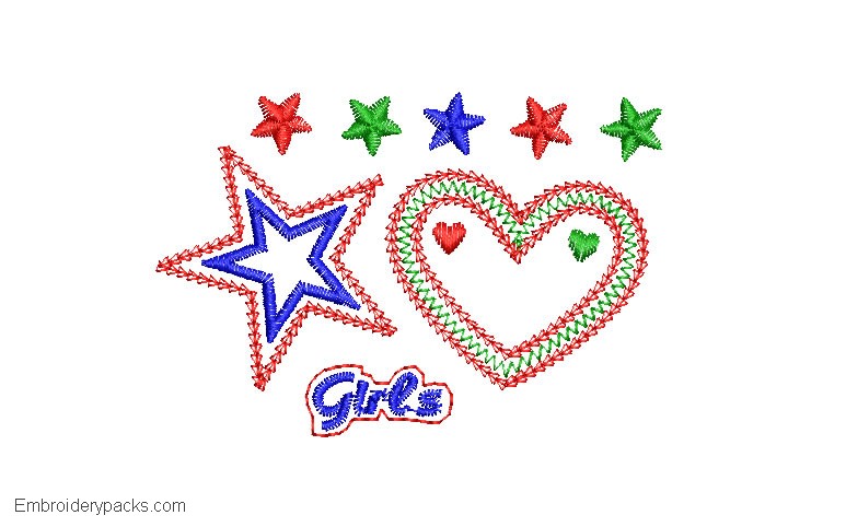 Embroidery design for Girls