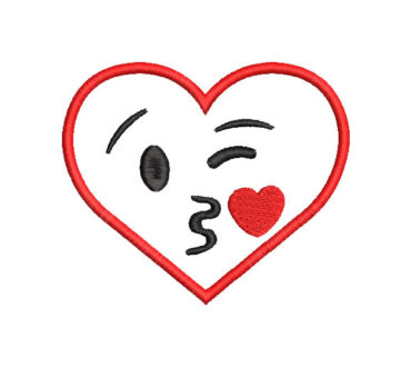 Face Heart Shape Embroidery Designs