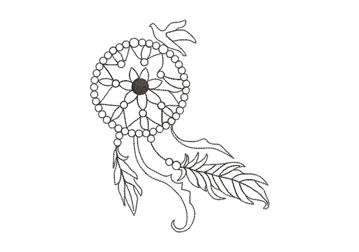 Feather Earring Embroidery Designs