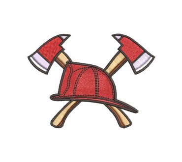 Fire Helmet Embroidery Designs
