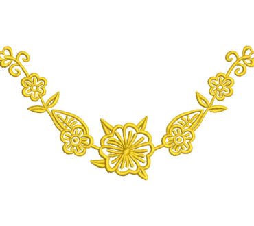 Flower and Leaf Decoration Embroidery Designs