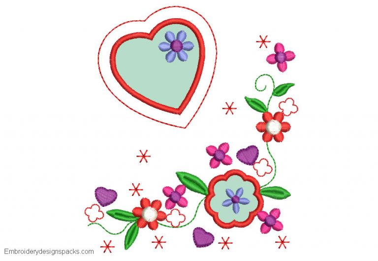 Flower Embroidery with Embroidery Application Embroidery Designs Packs