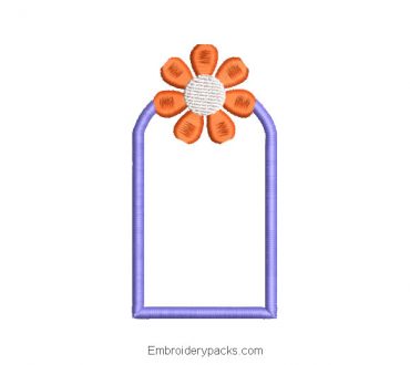 Flower window embroidery design