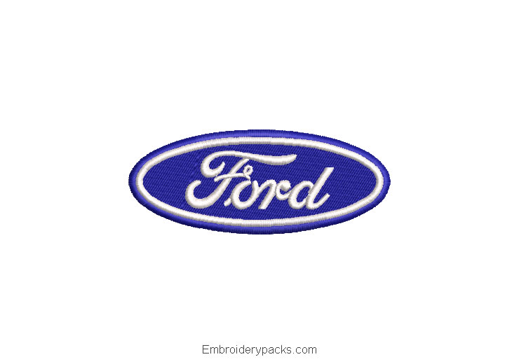 Ford logo embroidery design