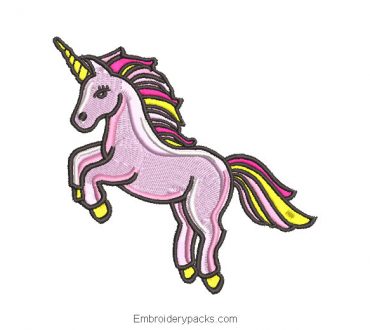 Full body unicorn pony embroidery