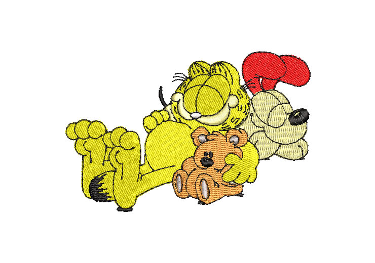 Garfield Odie and Pooky Embroidery Designs