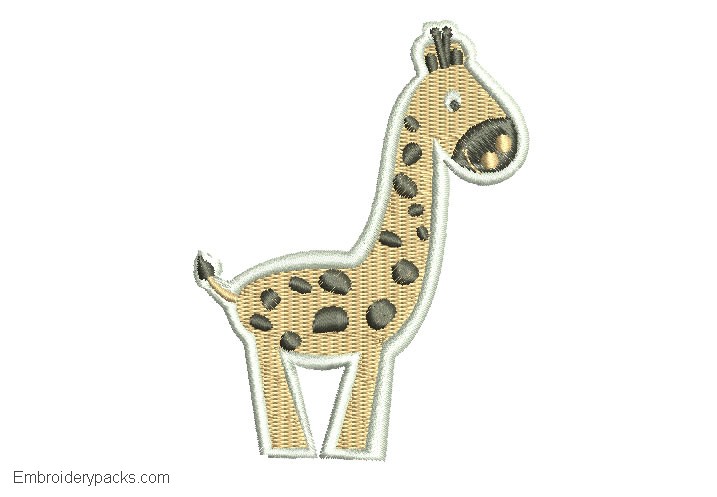 Giraffe embroidery for children
