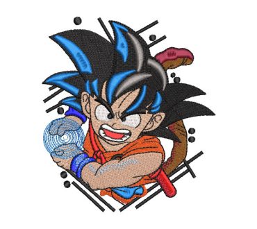 Goku Launching Kamehameha Dragon Ball Z Embroidery Designs