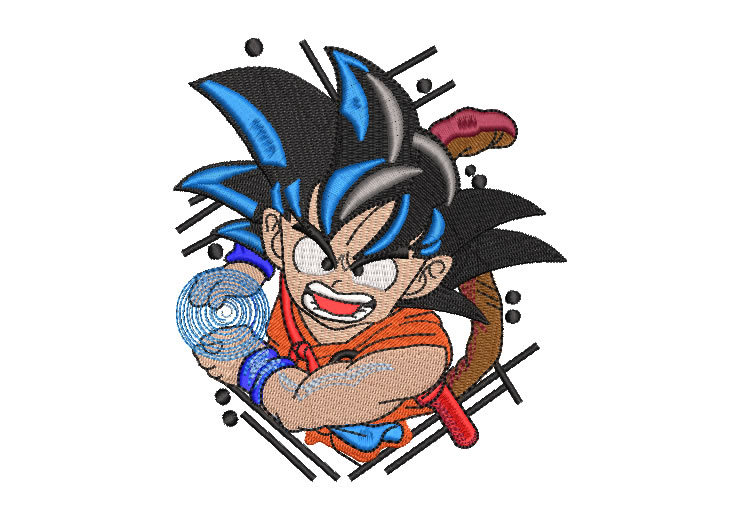 Goku Launching Kamehameha Dragon Ball Z Embroidery Designs - Embroidery  Designs Packs