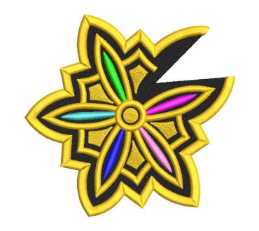 Golden Flower on Rumi's Shoulder Kpop Huntrix Embroidery Designs