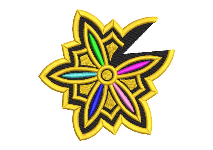 Golden Flower on Rumi's Shoulder Kpop Huntrix Embroidery Designs