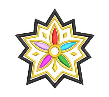 Golden Star Flower Rumi Kpop Huntrix Embroidery Designs