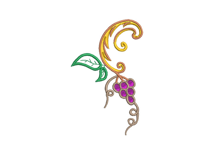 Grape Plant Embroidery Designs
