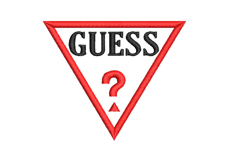 Guess Logo Triangle Embroidery Designs