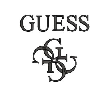 Guess Logo with Letter Embroidery Designs