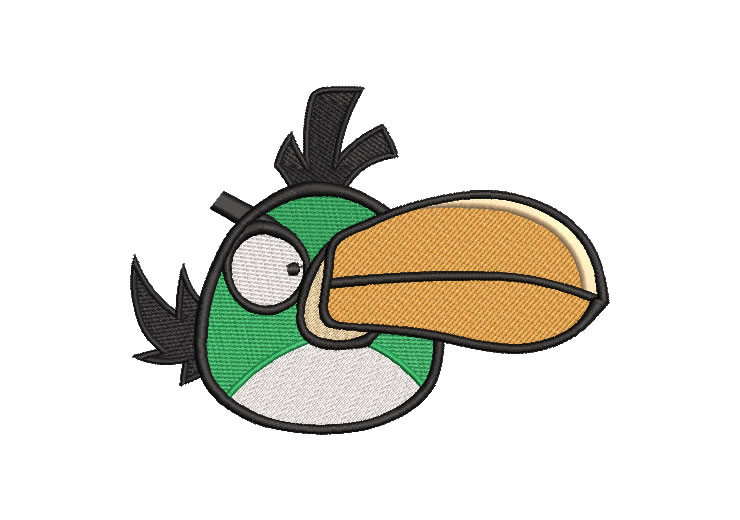 Hal Green Bird Angry Birds Embroidery Designs