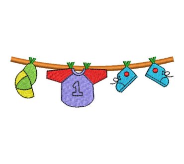 Hanging Baby Clothes Embroidery Designs