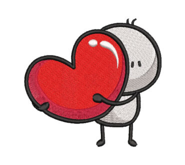 Heart Cartoon Embroidery Designs