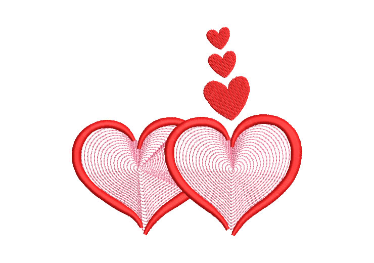 Heart with Decoration Embroidery Designs