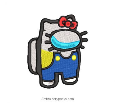 Hello Kitty Among Us Embroidered Design