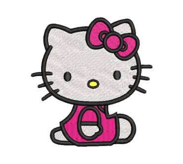 Hello Kitty Sitting Embroidery Designs