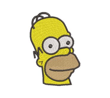 Homer Simpson Face Embroidery Designs