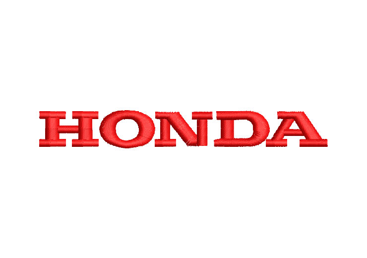Honda Letter Logo Embroidery Designs