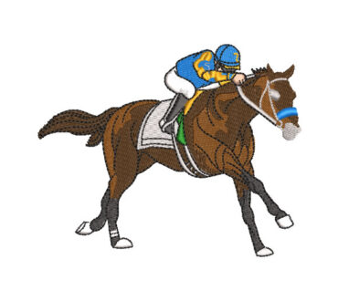 Horse Racing Embroidery Designs