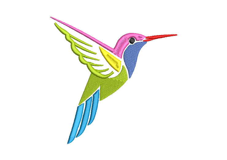 Hummingbird Colored Hummingbird Embroidery Designs