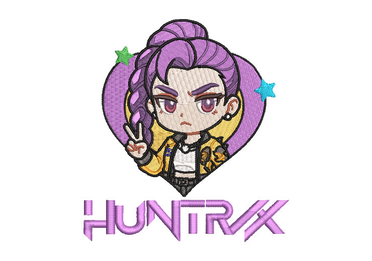 Huntrix Rumi Character Embroidery Designs
