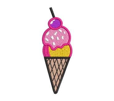 Ice Cream Cone Embroidery Designs