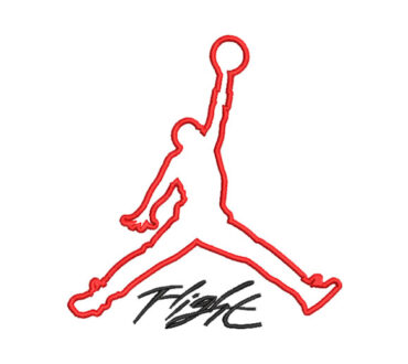 Jordan Flight Logo with Applique Embroidery Designs