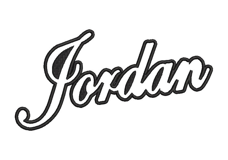 Jordan Letter Logo with Applique Embroidery Designs