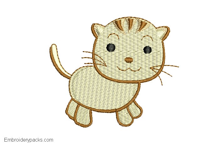 Kitty Embroidery Design 1