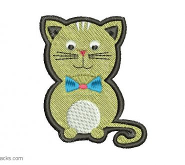 Kitty Embroidery Design