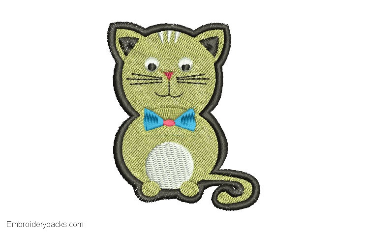 Kitty Embroidery Design