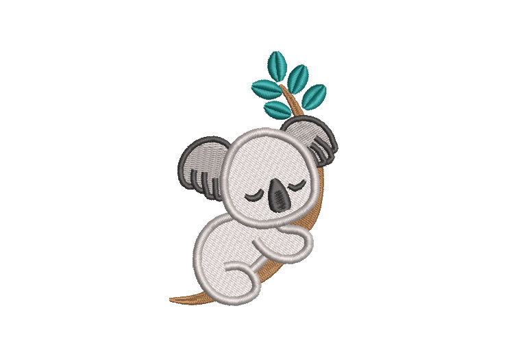 Koala Cartoon Embroidery Designs