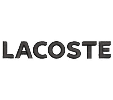 Lacoste Logo Letter Embroidery Designs