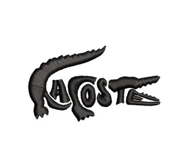 Lacoste Logo with Letter Embroidery Designs