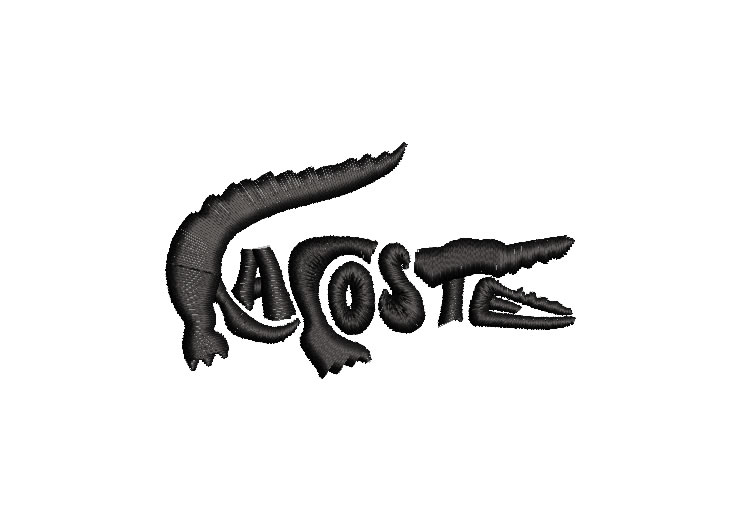 Lacoste Logo with Letter Embroidery Designs