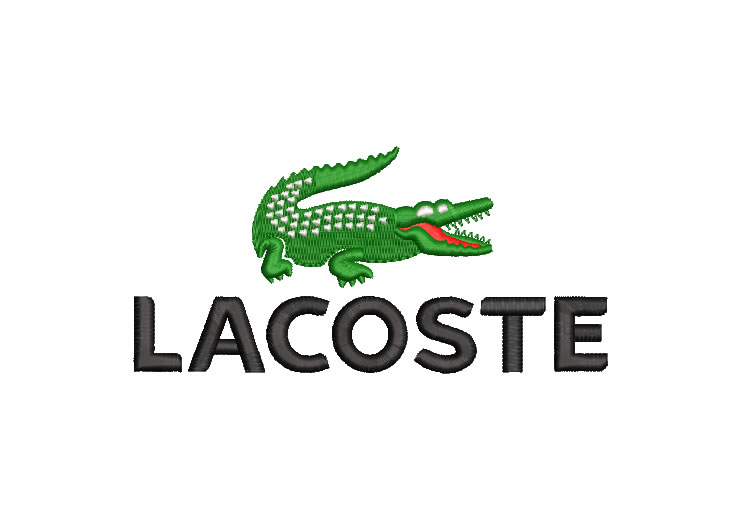 Lacoste Logo with Letter Embroidery Designs