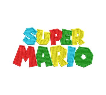 Letter Colors Super Mario Bros Embroidery Designs