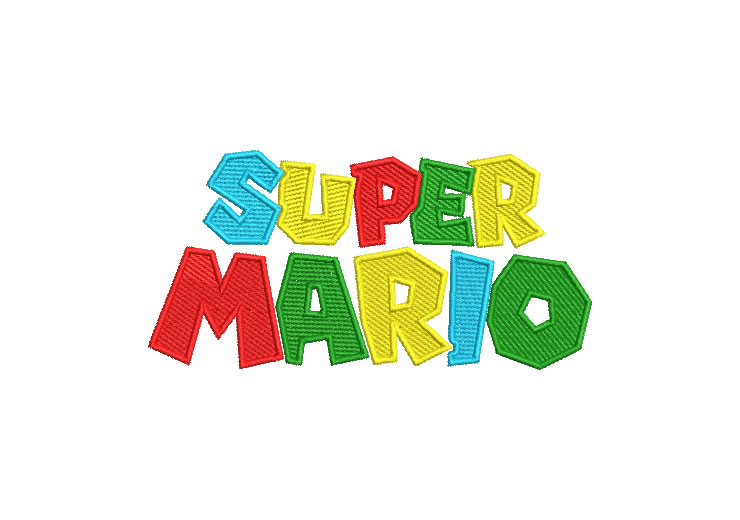 Letter Colors Super Mario Bros Embroidery Designs