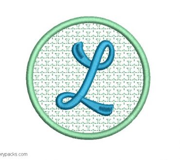 Letter L Embroidery Design
