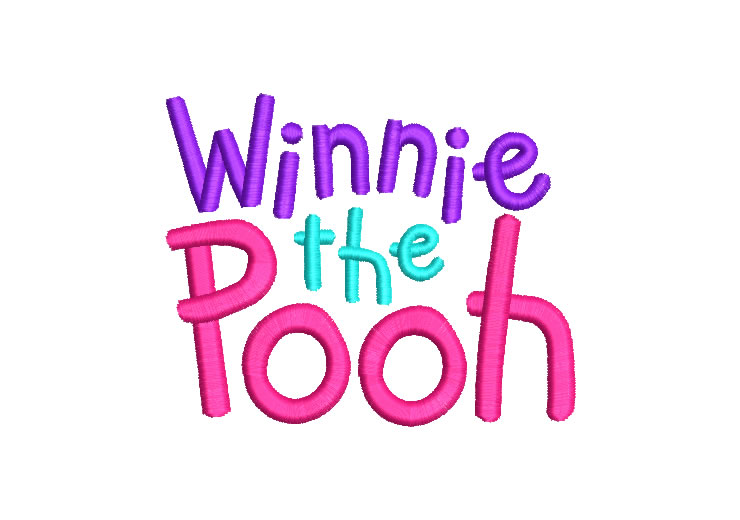 Letter Winnie The Pooh Embroidery Designs