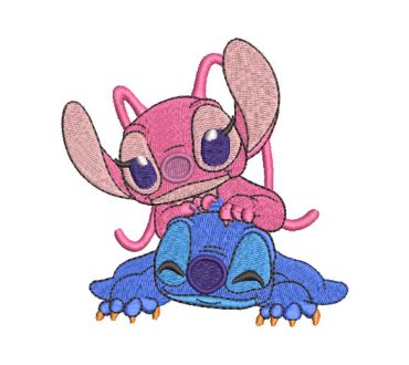 Lilo and Stitch Together Embroidery Designs