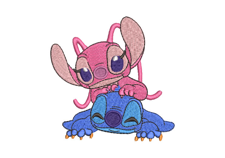 Lilo and Stitch Together Embroidery Designs
