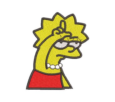 Lisa Simpson Face Embroidery Designs
