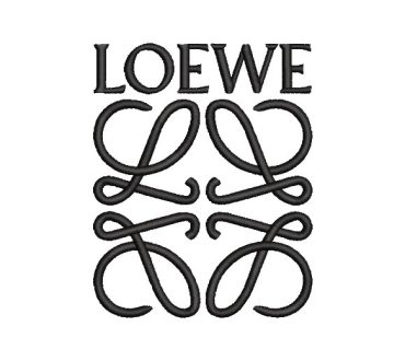 Loewe Logo with Letter Embroidery Designs