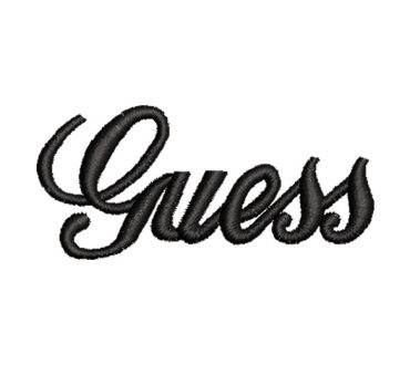 Logo Guess Letter Embroidery Designs